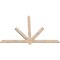 Ekena Millwork Kennewick Smooth Timber Gable Bracket, Douglas Fir, 72"W x 48"H x 1 1/2"D x 3 1/2"F, 16/12 Pitch GBW072X48X0204KEN00SDF - alternate 4